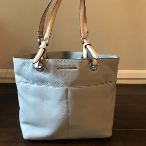 Michael Kors light gray tote bag